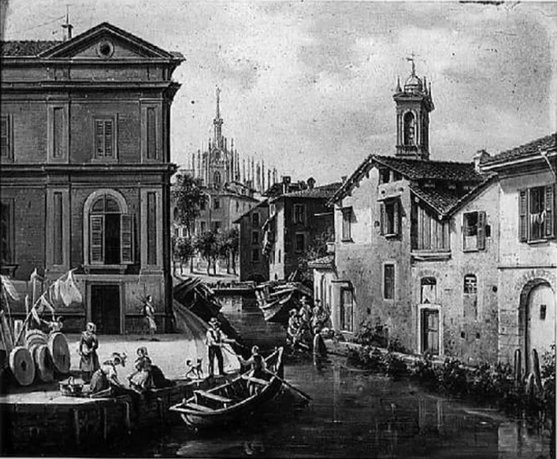 Veduta del Duomo di Milano da via Laghetto - Pinacoteca Ambrosiana, Milano